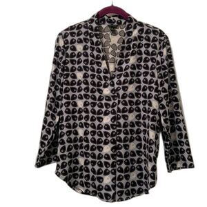 Ann Taylor /8/24Top Medium Blue and Black